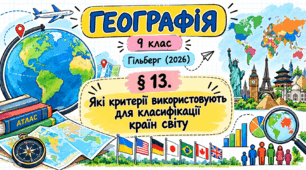 Які критерії використовують для класифікації країн світу. Презентація, інфографіка, робочий аркуш