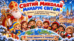 6 грудня - День Святого Миколая. Презентація "Святий Миколай мандрує світом" для учнів 1-4 класів