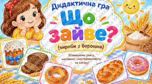 Дидактична гра "Що зайве" (вироби з борошна)