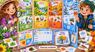 🌸☀️🍂❄️ ЛЕПБУК «ПОРИ РОКУ» ДЛЯ УЧНІВ 3 КЛАСУ