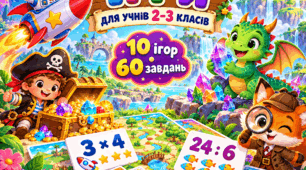 МАТЕМАТИЧНІ ІГРИ ДЛЯ 2-3 КЛАСІВ