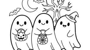 Тематична збірка розмальовок до Хелловіну «Веселий Хелловін / Happy Halloween»