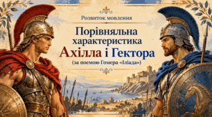Розвиток мовлення.  Порівняльна характеристика Ахілла і Гектора (за поемою Гомера «Іліада»).