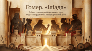Гомер "Іліада". Значення творчості Гомера в історії розвитку європейських літератур.