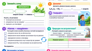 Робочий аркуш з хімії (8 клас): «Колообіг Оксигену в природі» № 11 + відповіді для вчителя