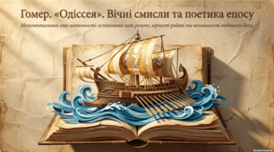 Гомер "Одіссея". Вічні смисли та поетика епосу