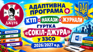 АДАПТИВНА ПРОГРАМА+КТП+НАКАЗИ + ЖУРНАЛИ ГУРТКА «СОКІЛ-ДЖУРА» у ЗЗСО 2026/2027 н.р.