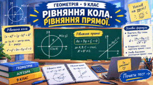 СР № 2. Рівняння кола. Рівняння прямої.