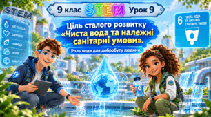 9 клас STEM Урок 9 Ціль Сталого Розвитку «Чиста вода та належні санітарні умови». Роль води для добробуту людини.