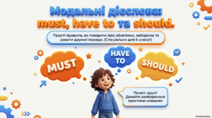 Презентація «Модальні дієслова: must, have to, should» (6 клас, за підручником О. Карпюк)