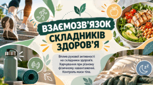 «Взаємозв’язок складників здоров’я. Рухова активність, харчування та контроль маси тіла» 9 клас НУШ, за підручником Гущина.