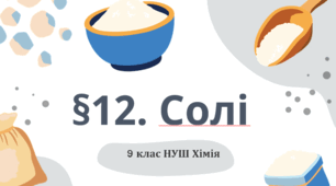 Презентація до уроку «§12. Солі»   9 клас  НУШ  Хімія
