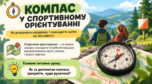КОМПАС У СПОРТИВНОМУ ОРІЄНТУВАННІ . Презентація для школярів