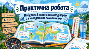Практична робота. Побудова і аналіз кліматодіаграм за навединими показниками. 7 клас. НУШ