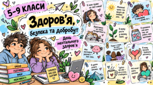 Робочі картки «Ментальне здоров’я: дбаю про себе» (5–9 класи) до Всесвітнього дня ментального здоров’я (10 жовтня)