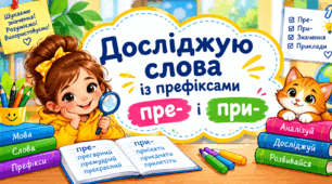 Урок 20 Досліджую слова із префіксами пре- і при-
