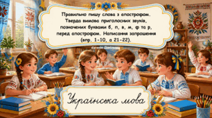 Правильно пишу слова з апострофом. Тверда вимова приголо­сних звуків, позначених буквами б, п, в, м, ф та р, перед апострофом. Написання запрошення (впр. 1-10, а 21-22)(Українська мова та читання, частина 1. 2 клас. К.Пономарьова).