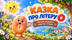 "Казка про літеру О. Чарівна подорож круглої літери" -  яскрава навчальна презентація для ознайомлення з літерою О.