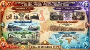 Промислова ( індустріальна) революція у країнах Західної Європи та її вплив на розвиток суспільства та світу в цілому.