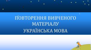Контрольна робота №1. Повторення з української мови. Підготовка для НМТ.
