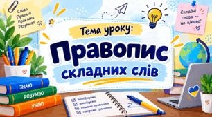 7 клас НУШ Правопис складних слів разом і з дефісом (повторення та узагальнення вивченого)
