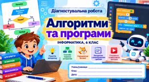 Діагностувальна робота № 7 «Алгоритми та програми» — Інформатика, 6 клас