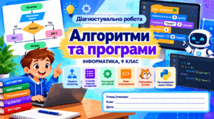 Діагностувальна робота № 3 «Алгоритми та програми» — Інформатика, 9 клас