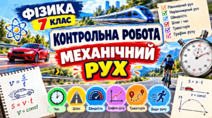 Контрольна робота «Механічний рух» ФІЗИКА 7 клас