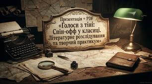 Презентація + PDF «Голоси з тіні: Спін-офф у класиці. Літературне розслідування та творчий практикум»