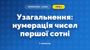Узагальнення: нумерація чисел першої сотні (3 клас, Математика, Істер)