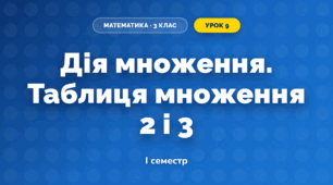 Дія множення. Таблиця множення 2 і 3 (3 клас, Математика, Істер)