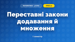 Переставні закони додавання й множення (3 клас, Математика, Істер)