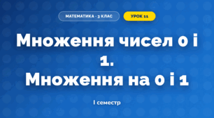 Множення чисел 0 і 1. Множення на 0 і 1 (3 клас, Математика, Істер)