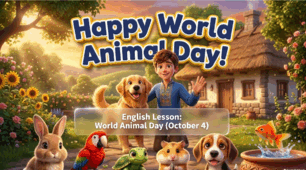 Урок англійської мови до ДНЯ ЗАХИСТУ ТВАРИН «World Animal Day» (2–4 класи). Яскрава презентація, цікаві завдання