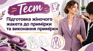 Підготовка жіночого жакета до примірки та виконання примірки