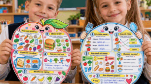 🍎🥦5 РОБОЧИХ АРКУШІВ-РОЗМАЛЬОВОК ДО ДНЯ ЗДОРОВОГО ХАРЧУВАННЯ 🍎🥦