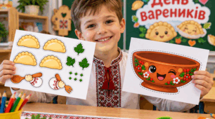 🥟🌸АПЛІКАЦІЯ ДО ДНЯ ВАРЕНИКІВ "ВЕСЕЛА ТАРІЛКА"🥟🌸