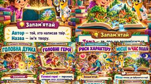 📚✨ «Читацька лабораторія» — яскравий набір плакатів для роботи з художнім твором!