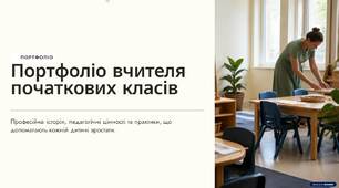 Портфоліо вчителя початкових класів — готовий шаблон презентації