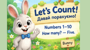 Онлайн-заняття з англійської мови для дітей старшого дошкільного віку Тема: «Let’s count! Numbers 1–10. How many? — Five.»