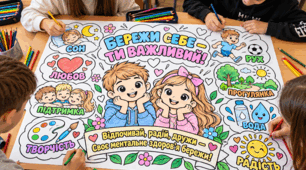 Мегарозмальовка «Бережи себе – ти важливий!». 10 жовтня – День ментального здоров’я.