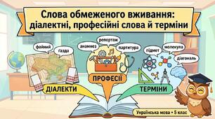 Презентація «Слова обмеженого вживання: діалектні, професійні слова й терміни»