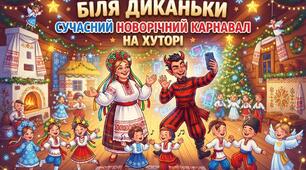 Комплект сценаріїв та банера до новорічного свята в стилі «Вечорів на хуторі біля Диканьки»