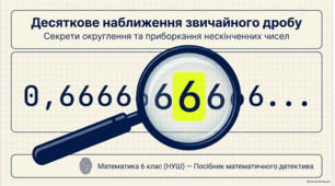 6 клас НУШ Десяткове наближння звичайного дробу