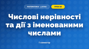Числові нерівності та дії з іменованими числами (3 клас, Математика, Істер)