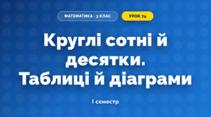 Круглі сотні й десятки. Таблиці й діаграми (3 клас, Математика, Істер)