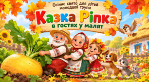 Сценарій осіннього свята для дітей 3-4 років "Казка Ріпка в гостях у малят"