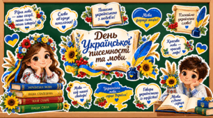 💙💛📚ОФОРМЛЕННЯ ДОШКИ ДО ДНЯ УКРАЇНСЬКОЇ ПИСЕМНОСТІ ТА МОВИ💙💛📚