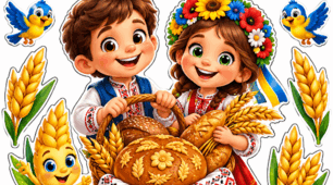 Шаблон для аплікації до Дня хліба