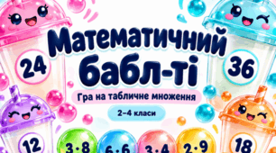 «Математичний бабл-ті» — дидактична гра для вивчення та закріплення таблиці множення